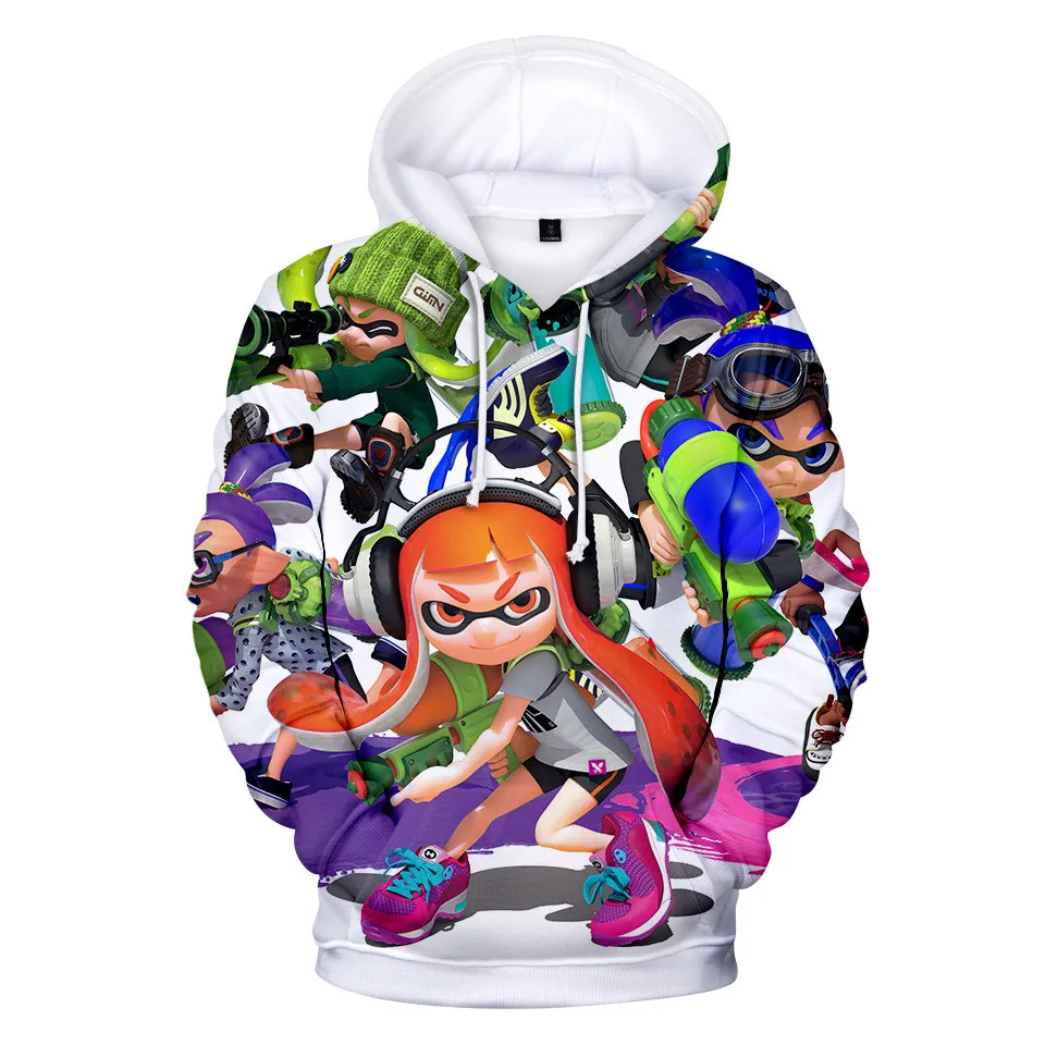 2024 Cute 3 To 14 Years Kids Hoodies cosplay Splatoon Hoodie Boy girls Sweatshirt High Quality Children Splatoon Anime Clothing