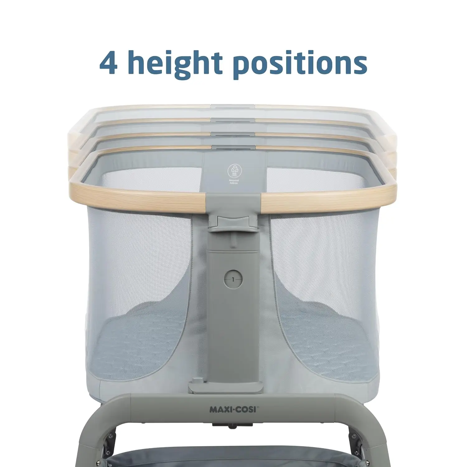 Bassinet Classic Slate: culla portatile per neonati, culla per lettino per neonati, regolabile in altezza, rete traspirante