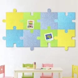 Puzzle Stickers Single Piece Felt Board Message Board Photo Wall Living Room Bedroom Background Wall Kindergarten Display Board