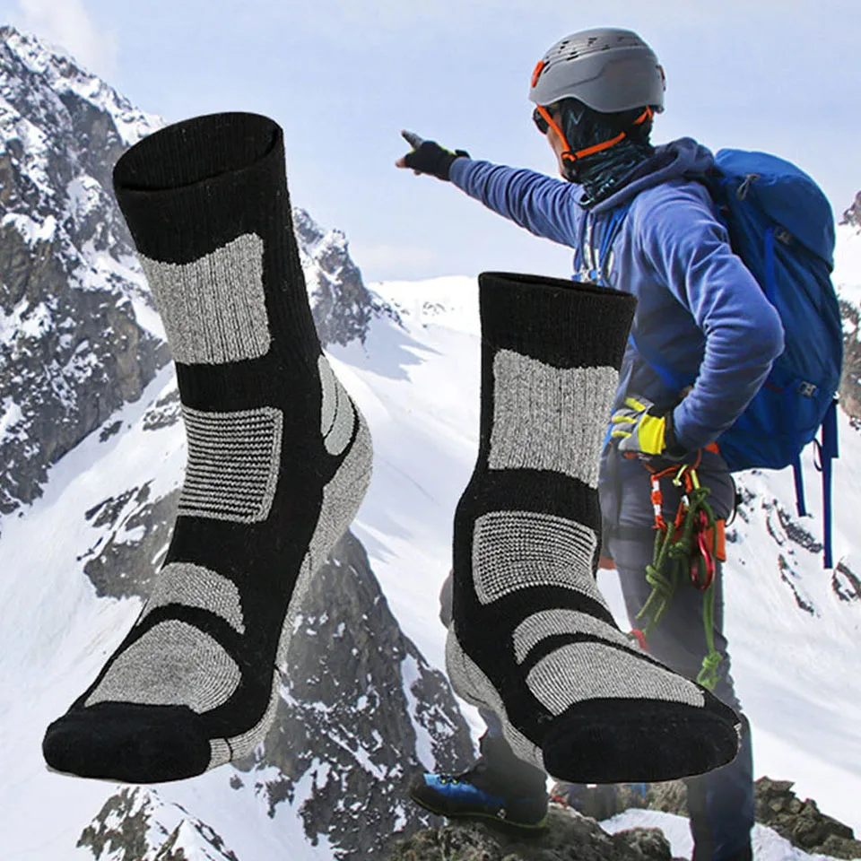 

GTUBIKE Merino Wool Men Women Socks Hiking Running Socks Soft Lightweight Absorption Damping Mid-Calf Breathable Cycling Socks