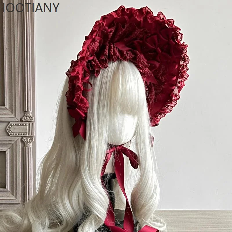 IOOTIANY Topi Renda Burgundy G - Women'S Victorian Era Accessories ulasan dan harga