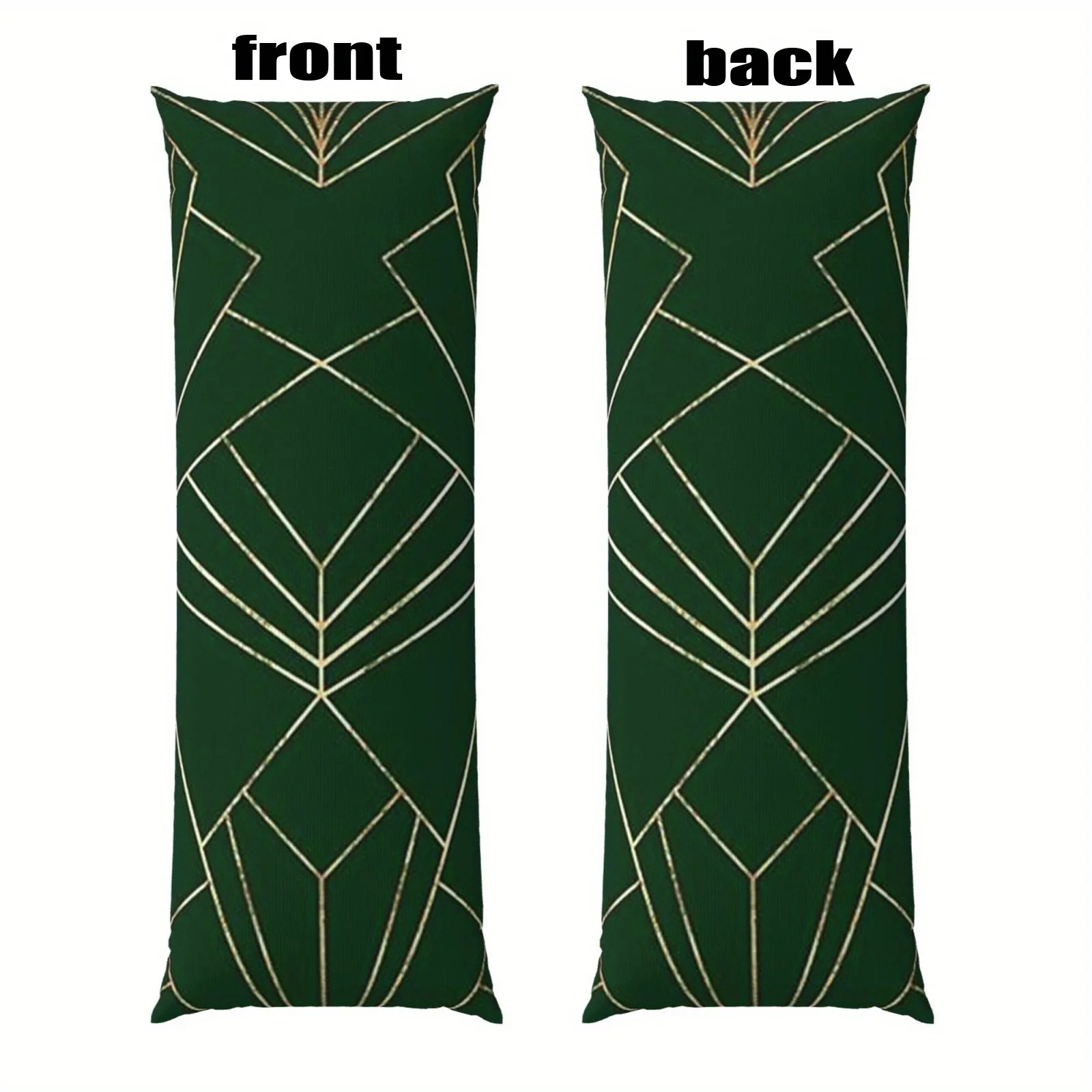 1 Ultra-Soft Body Pillow, 50.8x137.16 cm Art Decor Green Double-Sided Print, Breathable & Comfortable for Side/Back and Stomach