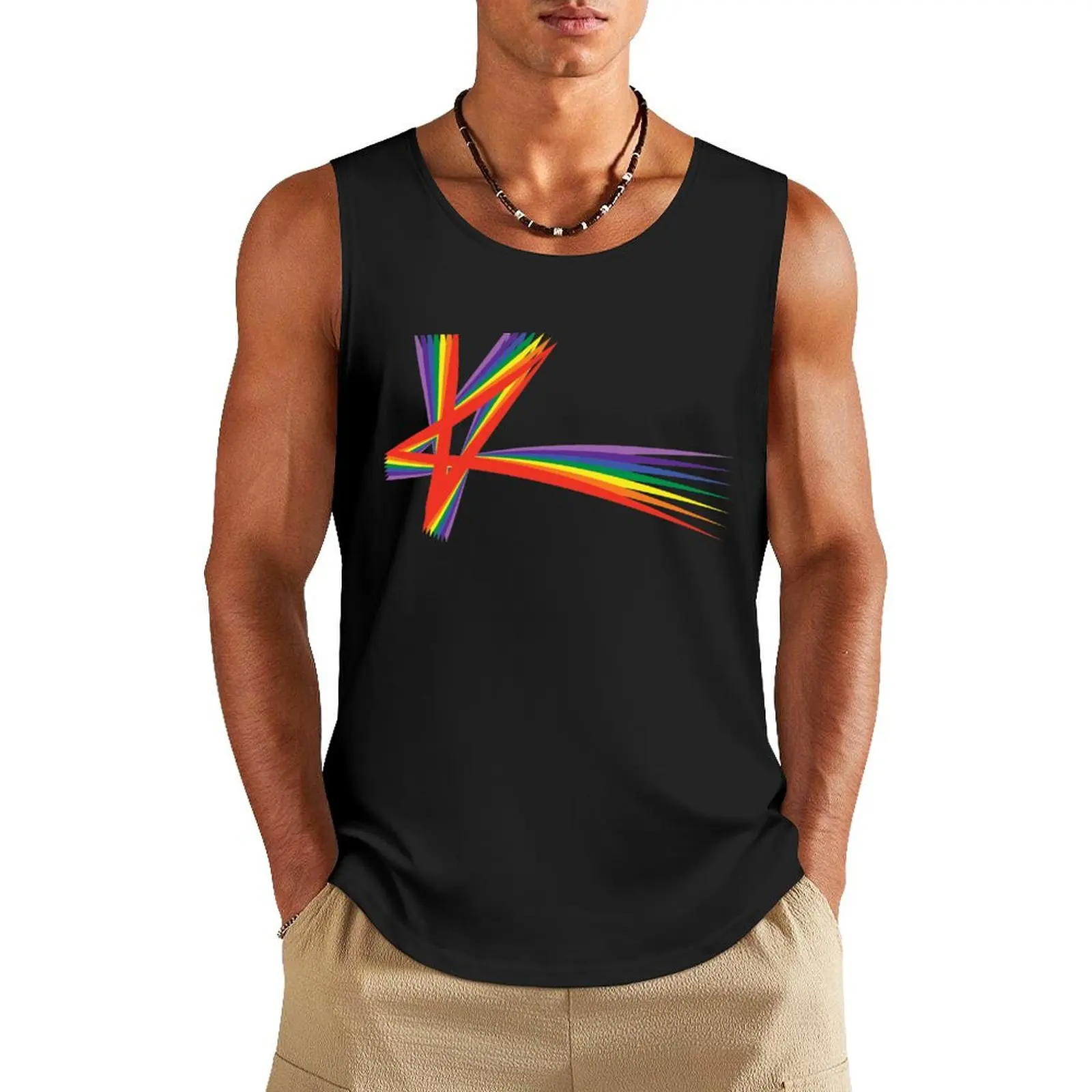 

K Pride Tank Top gym clothes man singlets for men male top T-shirt man