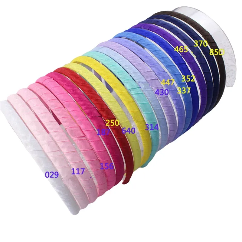 

Hairbands Head Hoop For Women Girl Kids Hair Band Accessories 1CM Plain Ribbon Covered Plastic Resin Clasp Hi-Q Headbands FJ3101