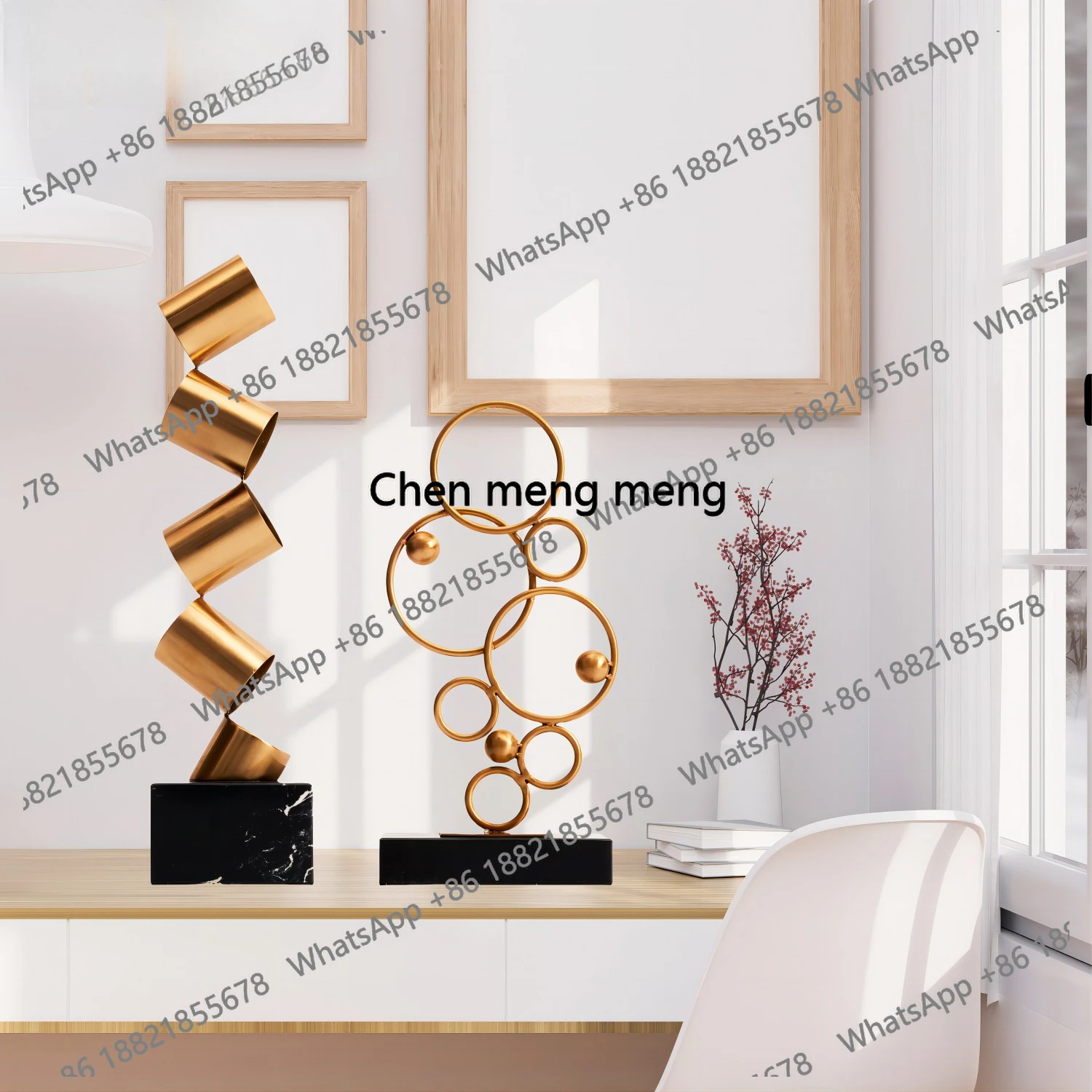 Modern Art Abstract Metal Sculpture Handmade Metalwork Statue Creative Irregularly Figurines For Home Hotel Decor Ornament