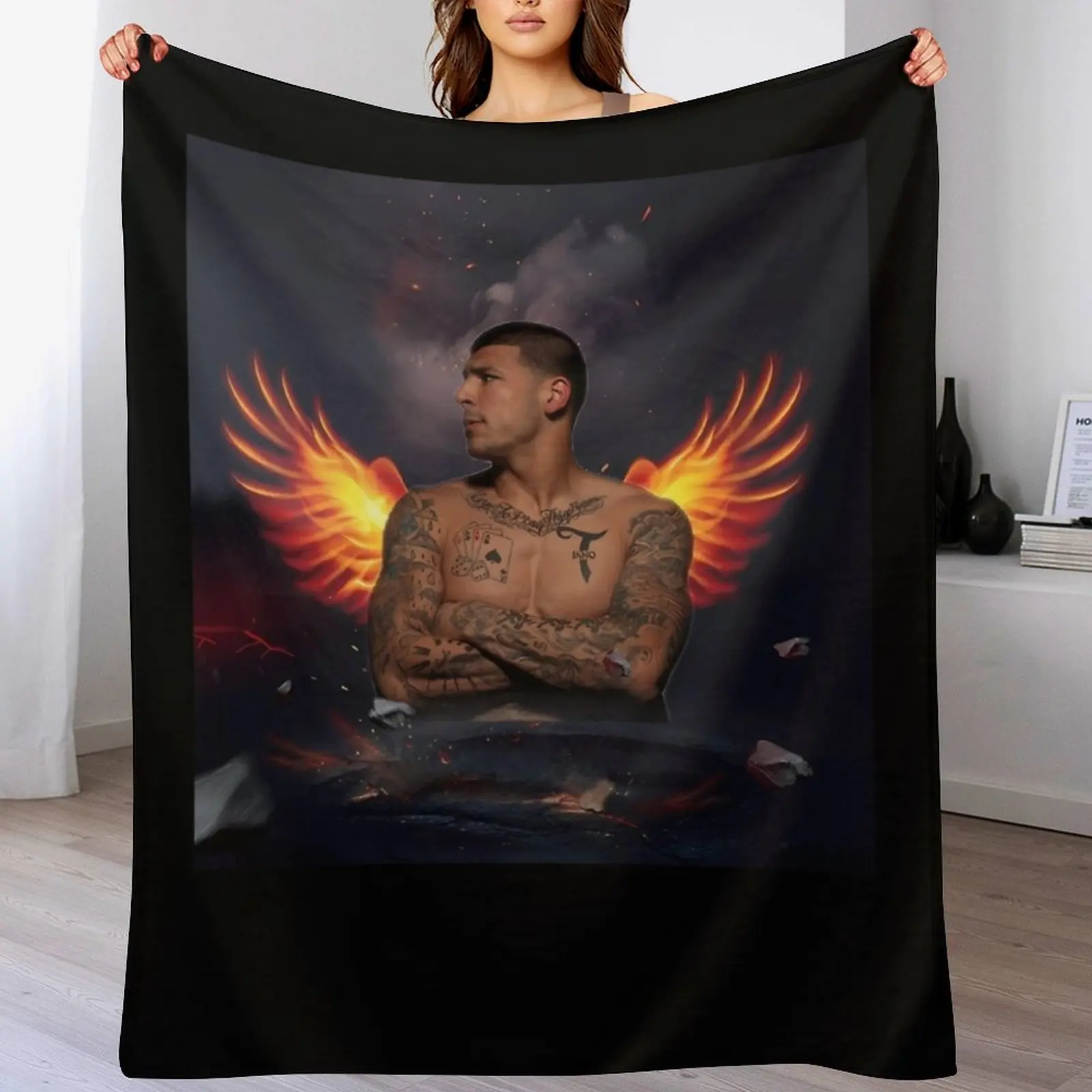 

Aaron Hernandez Throw Blanket Ultra Plush Cozy Blanket for Napping Sleeping
