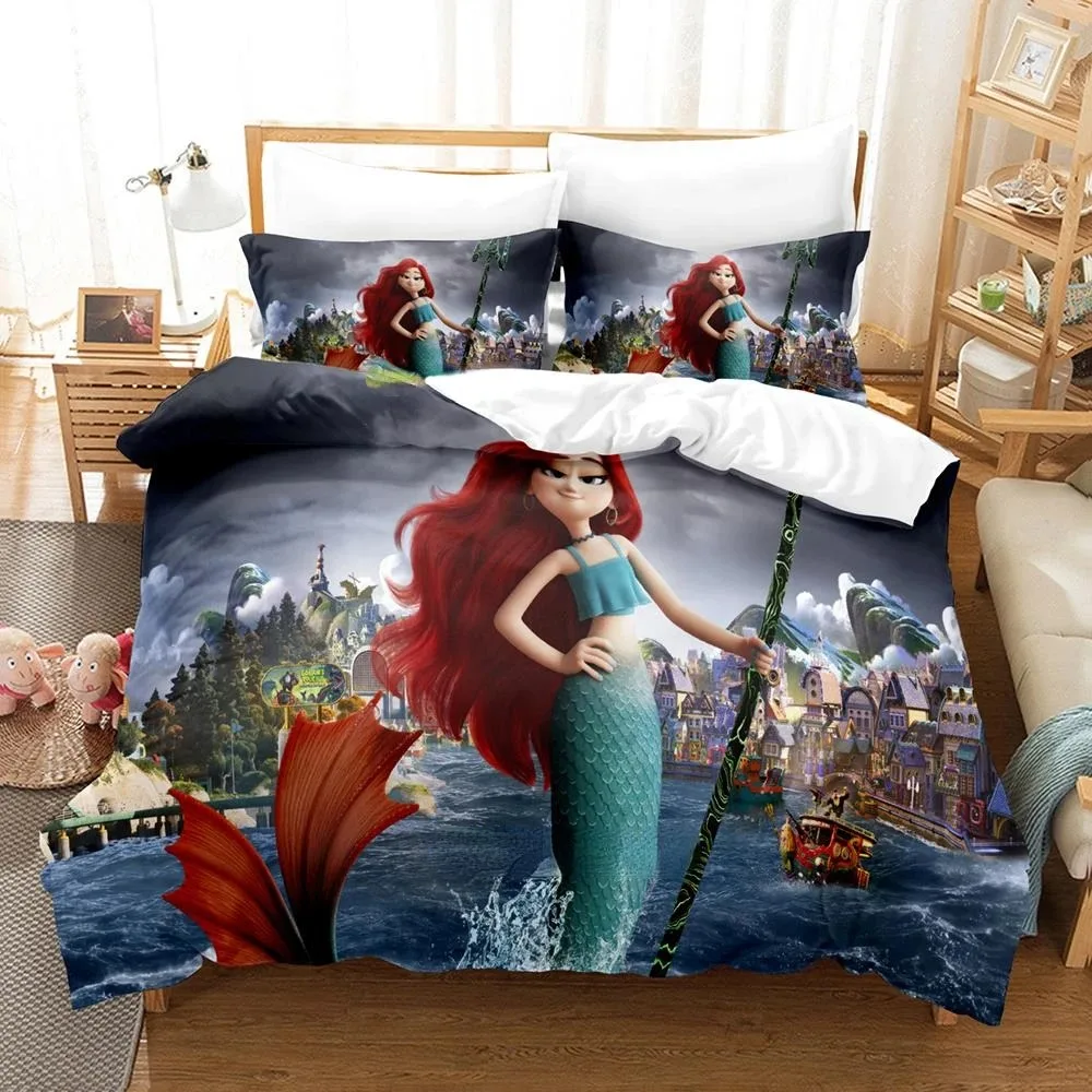 Ruby Gillman, Teenage Kraken Bedding Set Cartoon Anime three-piece set Adult Kid Bedroom Duvetcover Sets 3D Kawaii cobertor