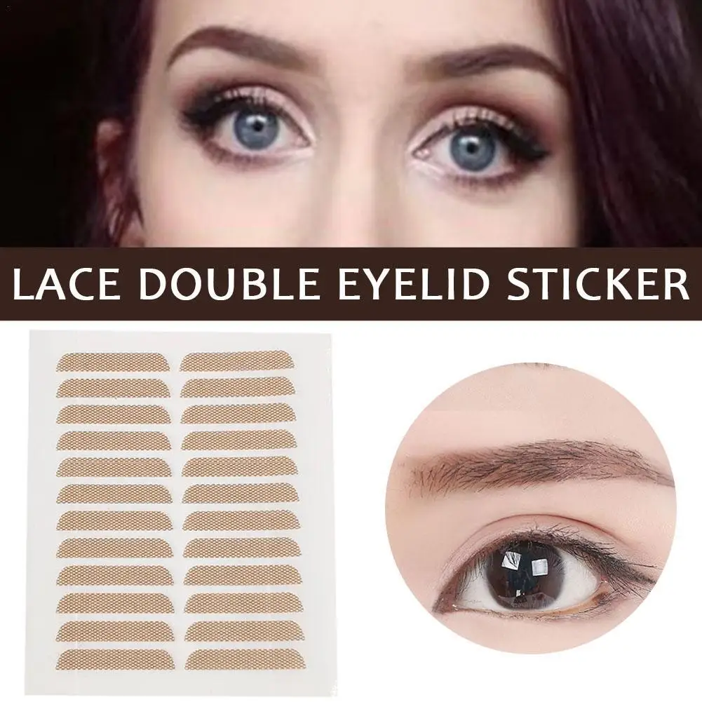 Double Eyelid Tape Invisible Lace Eyelid Lifter Strips Natural Fiber Waterproof Eyelid Stickers Perfect for Hooded Droopy Uneven