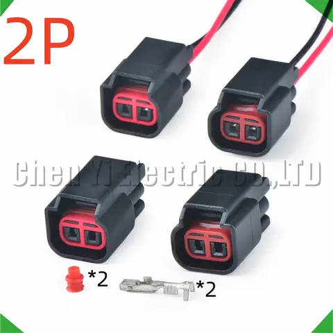 Conectores Automotrices de 2 Pines, Arnés de Cables, Enchufe para Inyector de Combustible, Bobina de Encendido, Paquete de Alto Voltaje