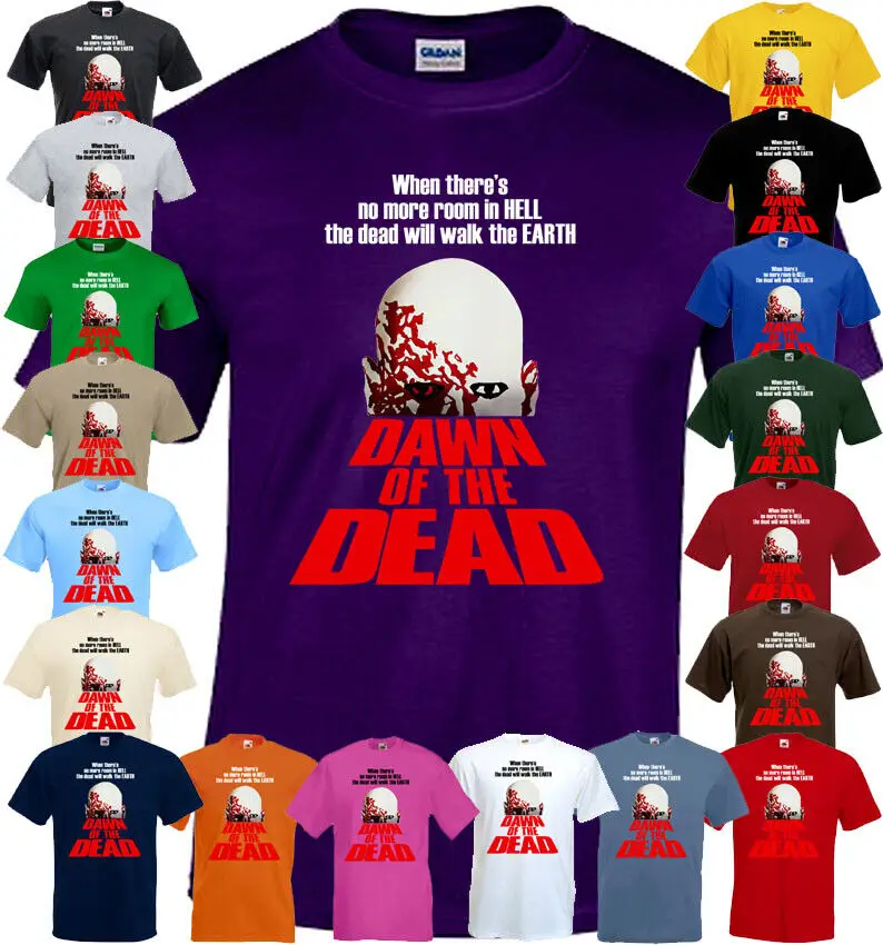 Dawn Of The Dead v26 T-shirt green grey red horror movie Romero all sizes S-5XL