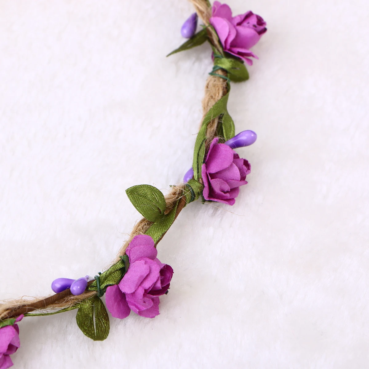 

Flower Crown Purple Floral Headband For Wedding Beach Party Photography Hair Accessories Wreath Garland Floral Photo Props