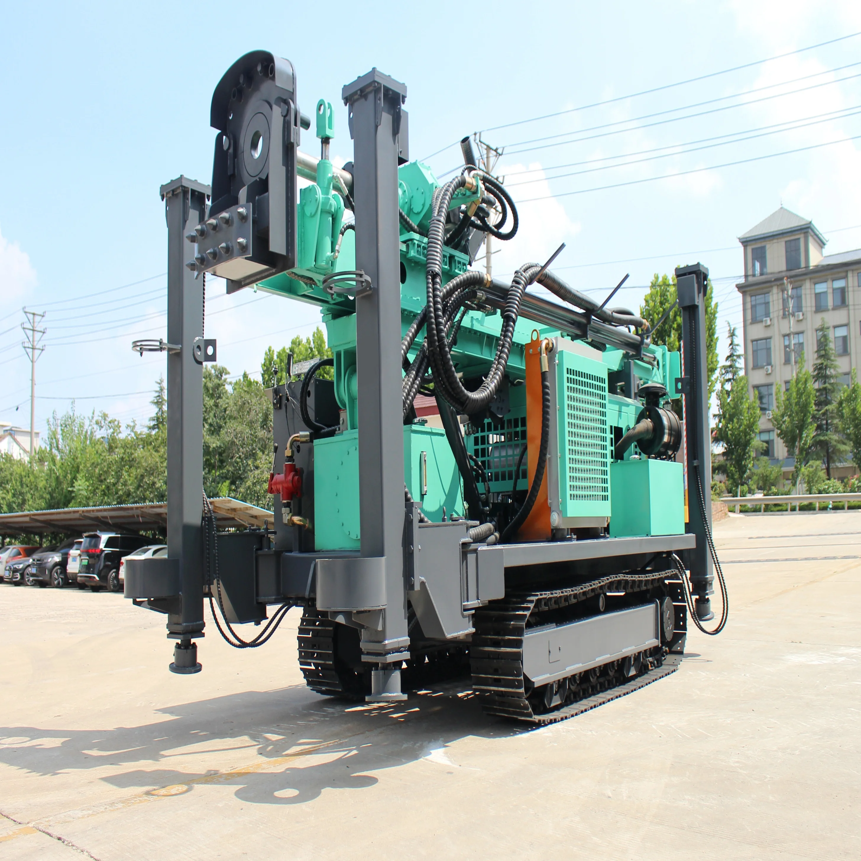 Crawler-mounted Water Hydraulic Diesel-Powered 24V Rig Construction Use Deep-hole Exploration Soil Testing Max.350m 300m