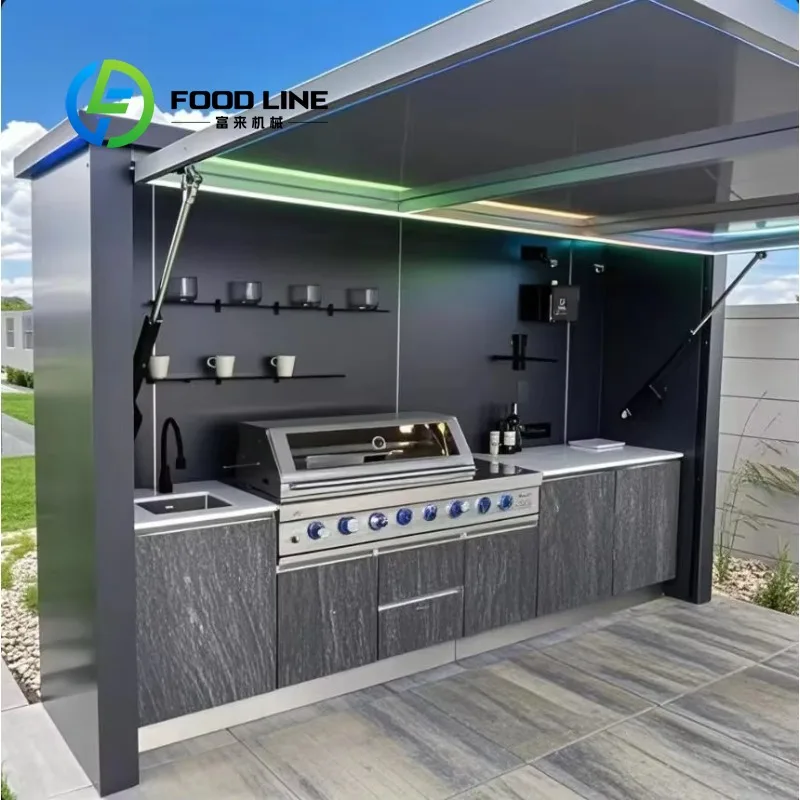 Custom Modern Simple Portable Waterproof Steel Structure Container House Multi Purpose For Outdoor Kitchen Carport Backyard