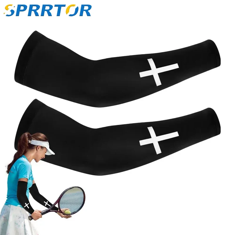 

1Pair Sun Protection Cooling Arm Sleeves Compression,Tattoo Cover up,Christian Sun Sleeves for Men Women Youth Sports Cycling