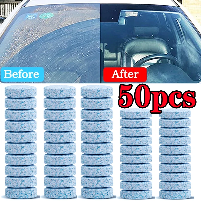 Solid Car Windscreen Effervescent Tablets Solid Cleaner Wiper Cleaning Tools Auto Home Window Glass Dust Washing Car Accessories