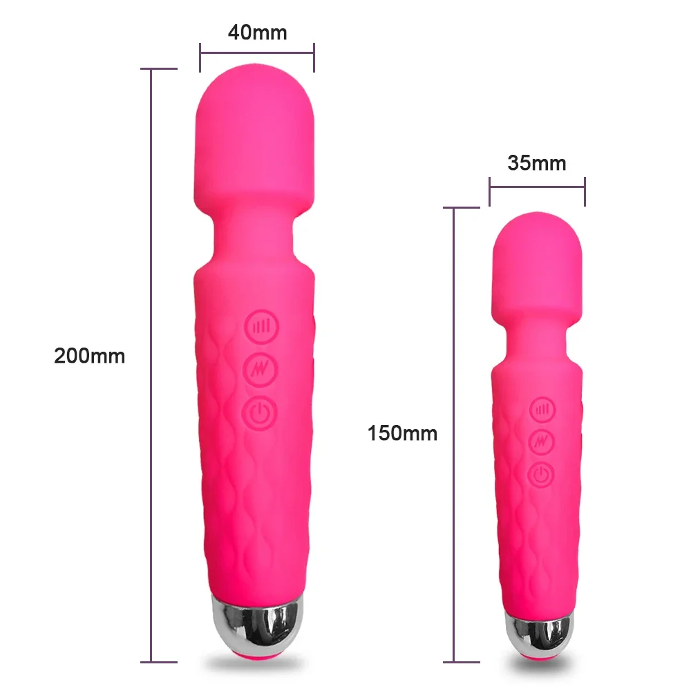 Vibrerende dildo AV Wand Massager Draadloos Waterdicht USB Oplaadbaar met 8 krachtige snelheden 20-modus Trillingen Seksspeeltje voor vrouwen