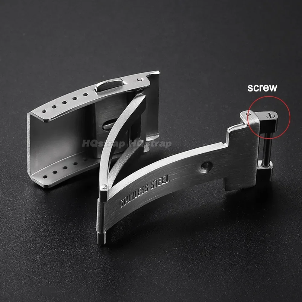 Luxury Stainless Steel Watch Buckle for Rolex 9mm×16mm Solid Folding Clasp for Submariner Strap Metal Button Watchband Accessory image 2