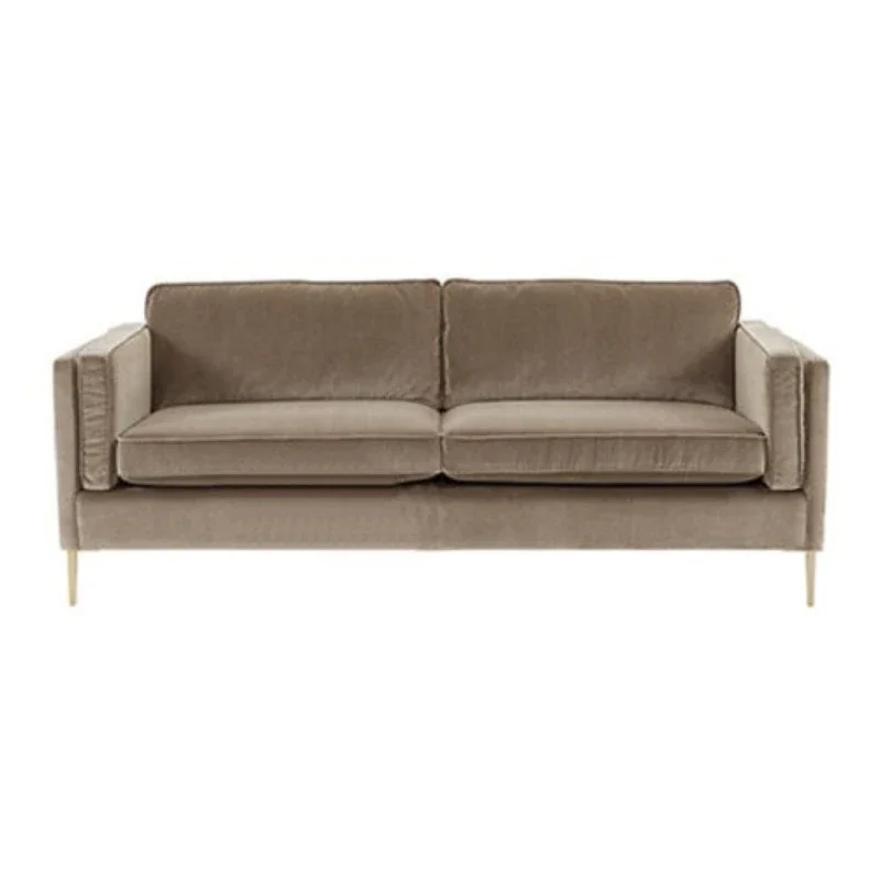 

Simple modern stainless steel fabric single and double three-person sofa furniture cafe hotel leisure reception sofa