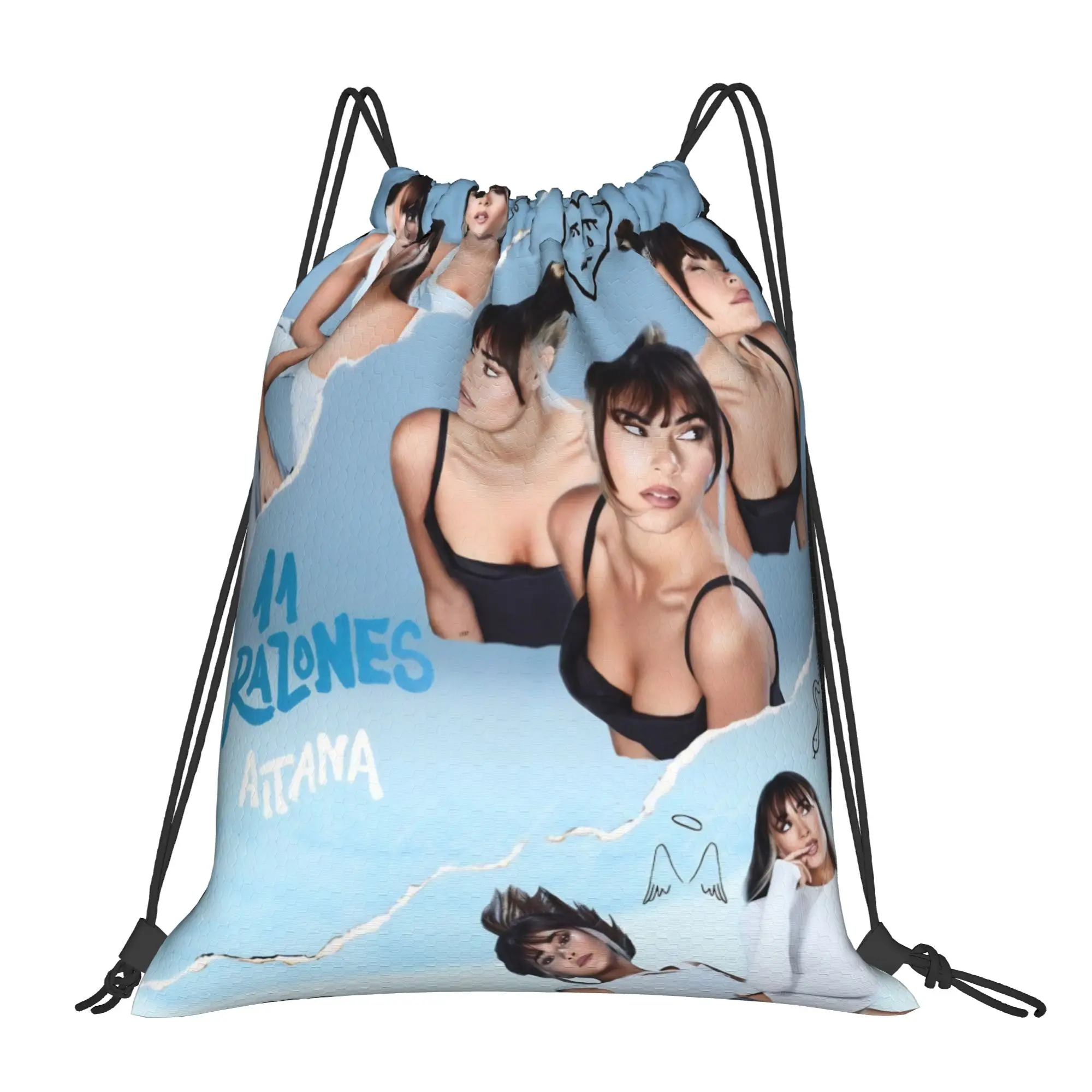 

Рюкзак-мешок на шнурках Singer Aitanas Cuarto Azul Tour, спортивная сумка для спортзала, водонепроницаемый мешок на шнурках для бега