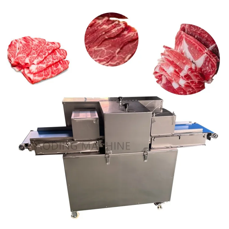 Cortadora de carne de 500 kg/h, máquina cortadora de carne de res, cortadora de pechuga de pollo, cortadora de carne de cabra comercial, precio