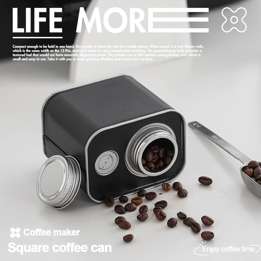 Coffee Bean Airtight Cans Outdoor Camping Tin Box Food-grade Packaging Storage Fresh Breathing Iron Cans