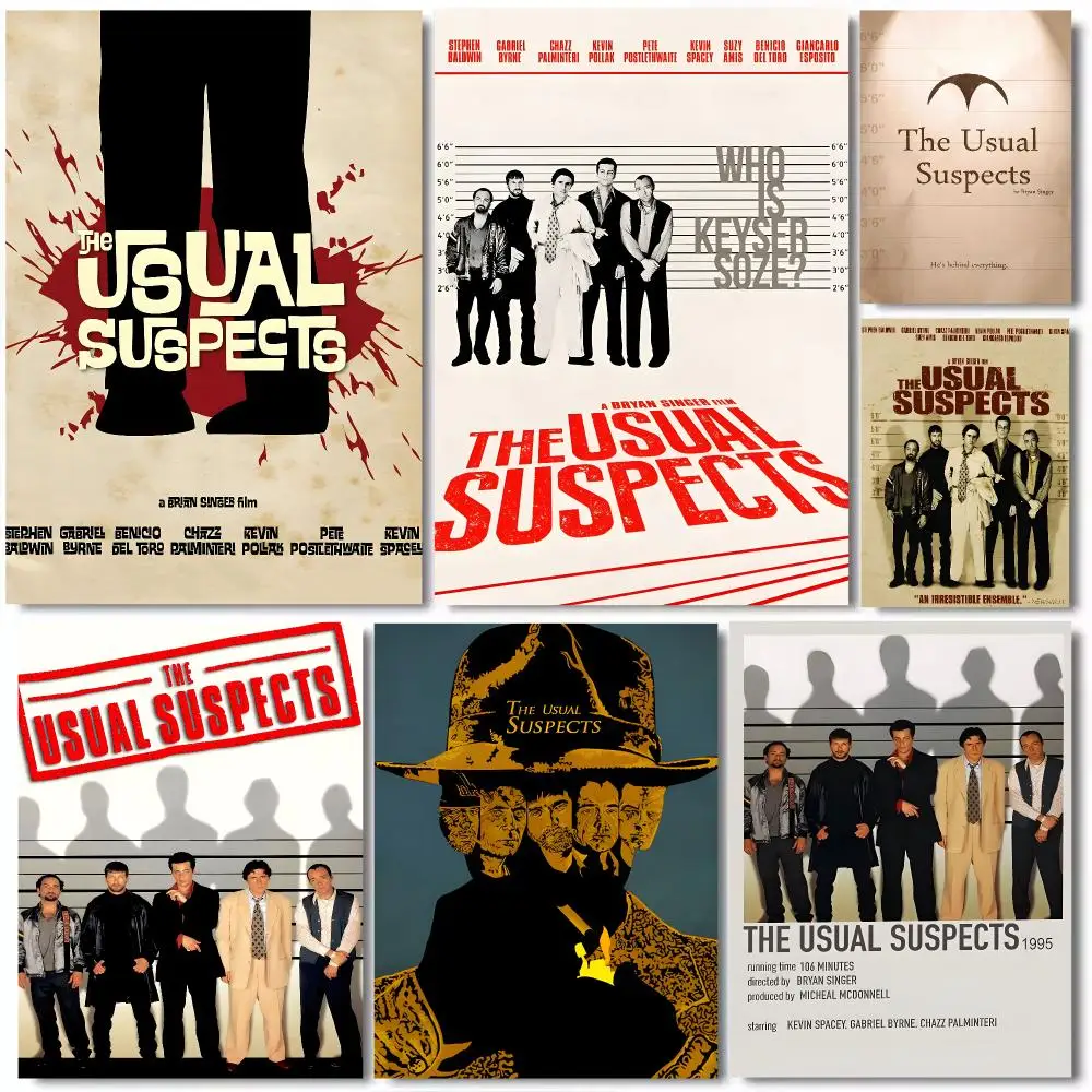 Movie T-The Usual Suspects Poster Resistente al Agua Duradero para Decoracion de Pared en Cualquier Espacio