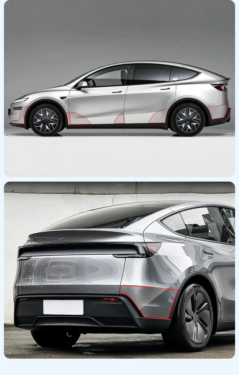 Kratzfeste Klarsichtfolie für Tesla Model Y Juniper 6-Sitzer Model YL Autotürkanten & Stoßfänger Lackschutzfolie (PPF) ClearTPU – Detail 10