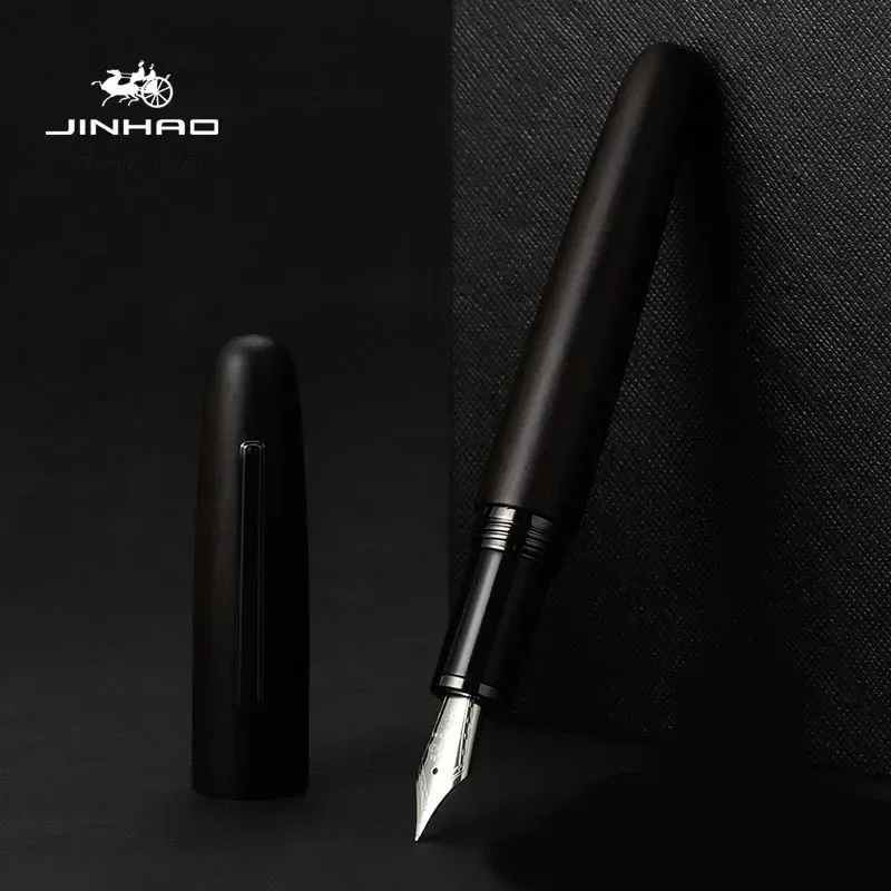 Imagem -06 - Jinhao Natural Madeira Artesanal Caneta-tinteiro Clipe de Ouro Caneta Tinta Escola de Negócios Escritório Escrita Suprimentos m f Nib pk 9019 9056