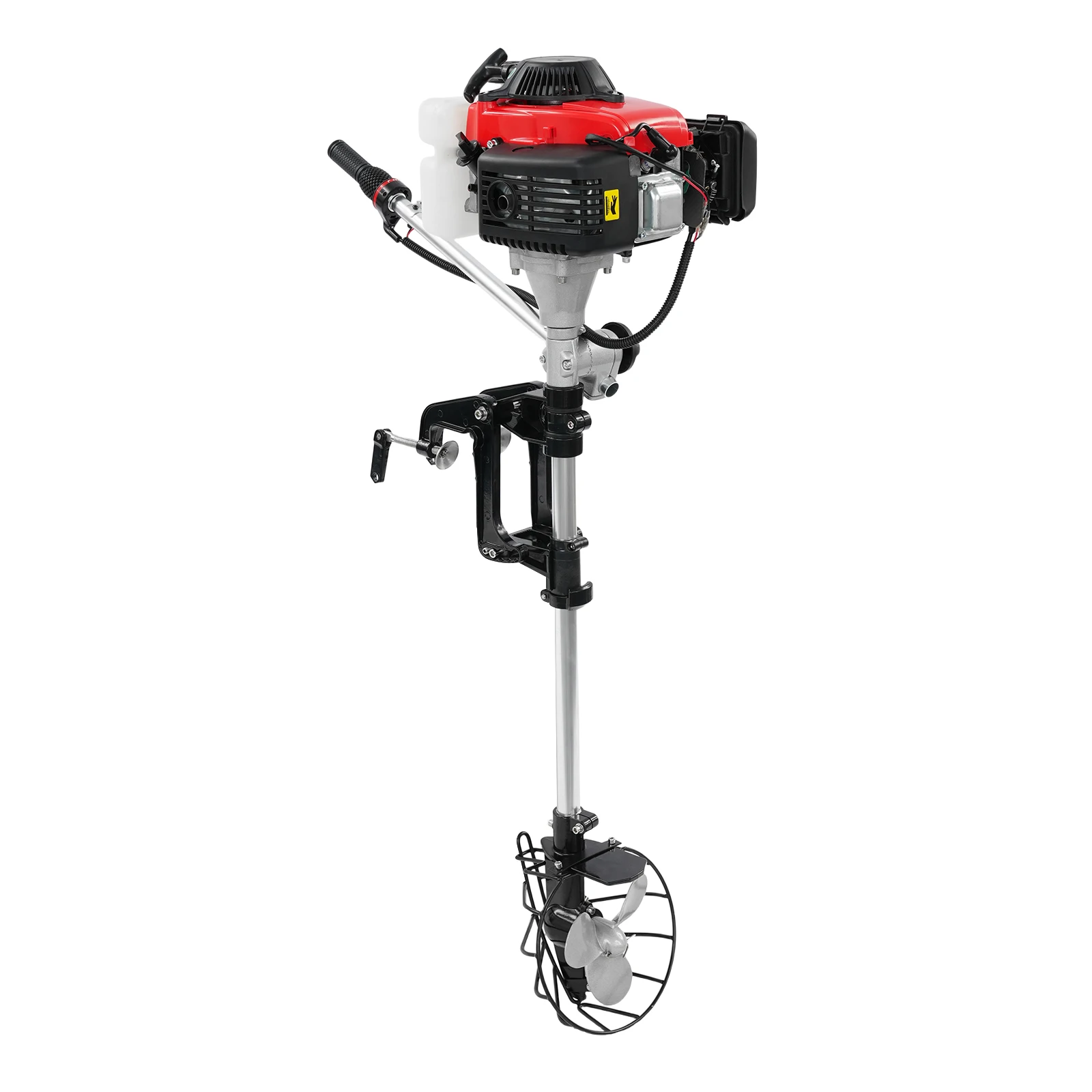 

4.0HP 4-Stroke Outboard Motor 53.2cc, Air-Cooled Boat Gasoline Engine with 1.5KW Power for Inflatable and Fishing Boats