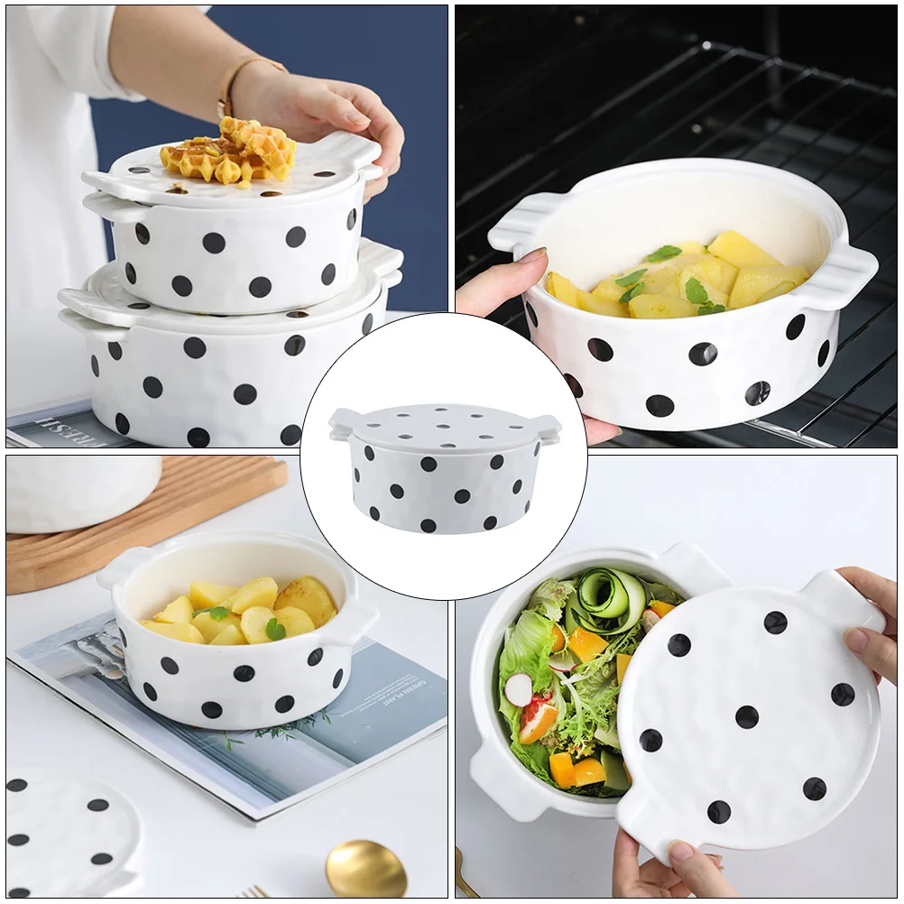 

Керамическая чаша для выпечки, термостойкая многофункциональная кухонная посуда, десертный салат, японская кухня, зерна, макароны, фрукты, сыр