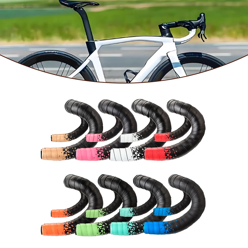 Elegant Gradient Bicycle Handlebar Tape Ergonomic Design for Comfortable Rides Made from PU EVA for Vibration Dampening
