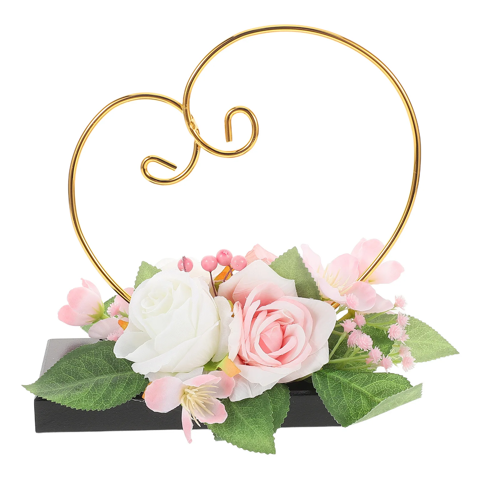 

Держатель для ювелирных изделий в форме сердца с реалистичными искусственными розами, декоративное обручальное кольцо, органайзер для свадебного стола