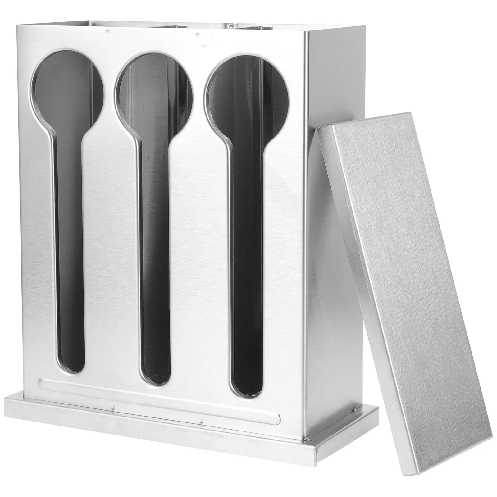 

Utensil Holder Metal Cutlery Box Sturdy Spoon Fork Organizer Kitchen Table Storage Case for Home Outdoors Spoon Holder