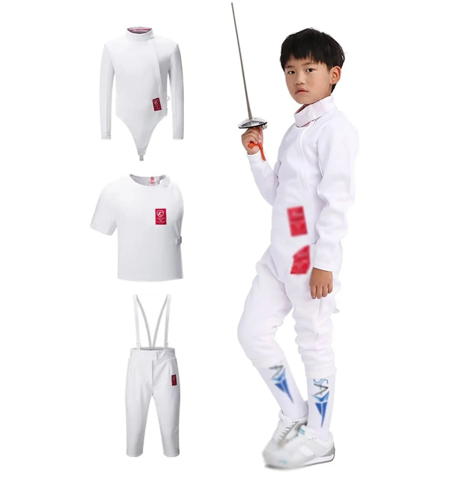 2024 350NW Fencing Jacket Uniform Suit (Pants/Jacket/Vest Set) Classic Male Fencing Training Protective Suit for Foil Epee Saber