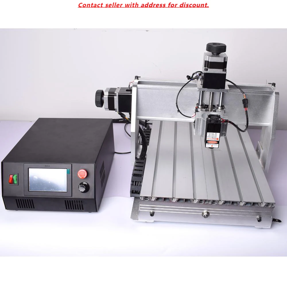 

CNC 3040 500W 3axis DSP Router Milling Carving Engraving Machine 0.5W 2.5M 5.5W Laser Head Collet Wooden Working