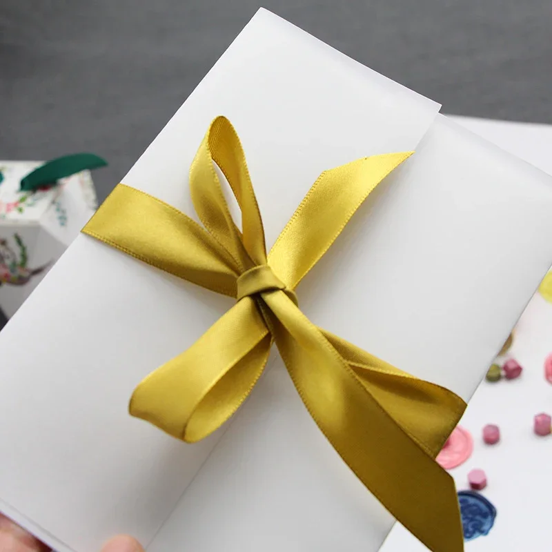 50pcs/lot European Envelope Translucent with Ribbon Invitation Card Gift Message Business Birthday Sulfuric Acid Paper Envelope