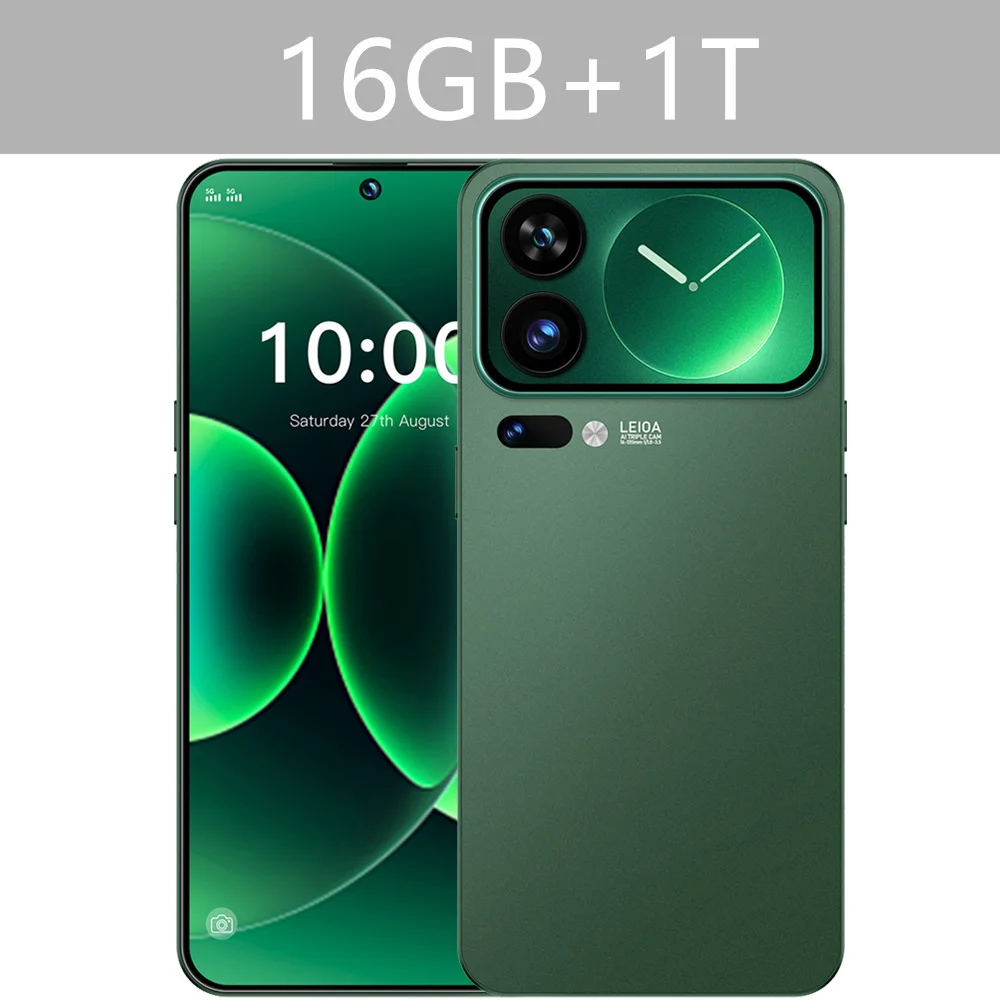 Nieuwe M17 Pro Max Mobiele Telefoons in Liquidatie 7.3HD Scherm Voordelige 5G Dual SIM Telefoons 7800mAh Android 15 Smartphone