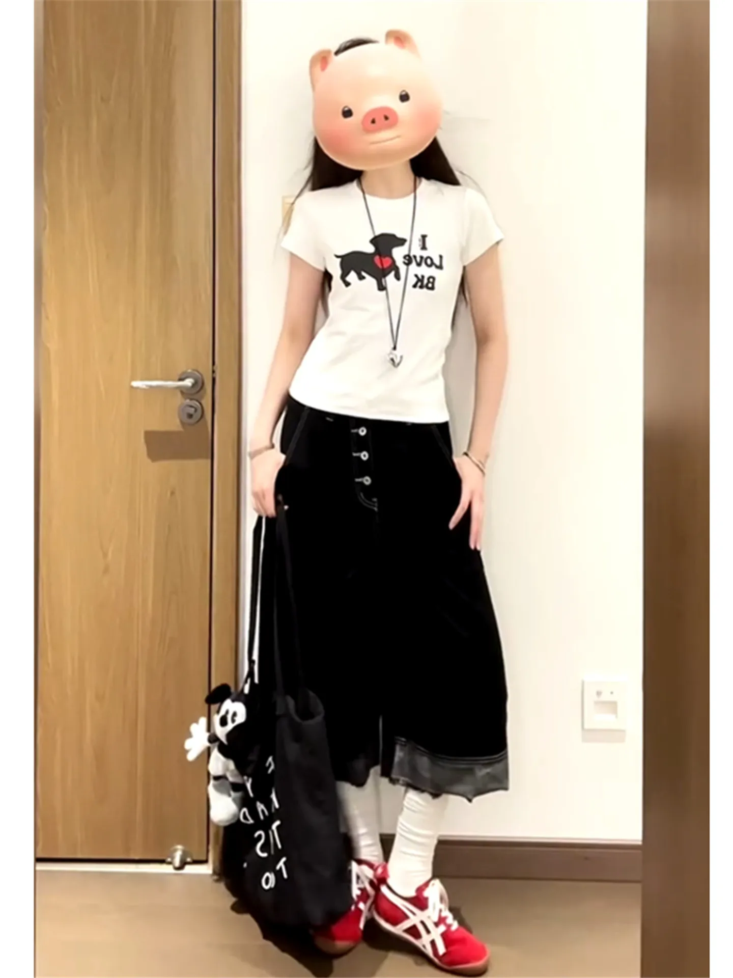 

American Style Vintage Loose Women's Jeans High Waist Wide Leg Cotton Casual Summer Shorts with Pockets Deep Black