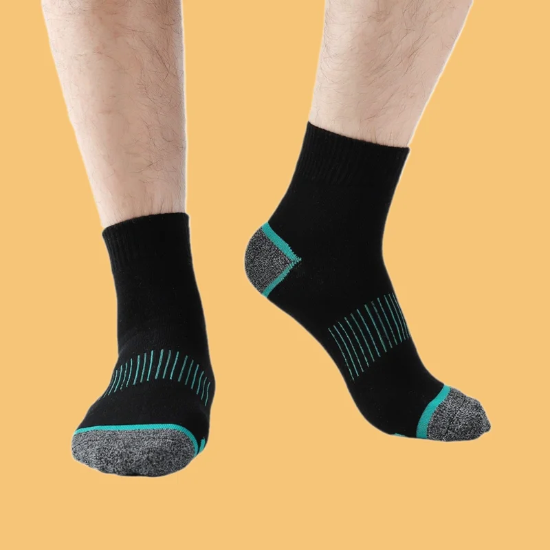 Chaussettes de sport mi-tube absorbant la transpiration et désodorisantes, haute qualité, respirantes, canadisme en plein air, basket-ball, 5/10 paires