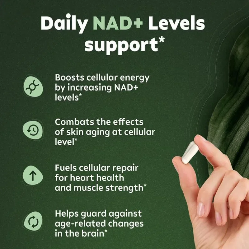 NAD+ Supplement - Liposomal Nicotinamide Riboside Capsules with Resveratrol & Quercetin for Anti-Aging,Cell and Skin Health