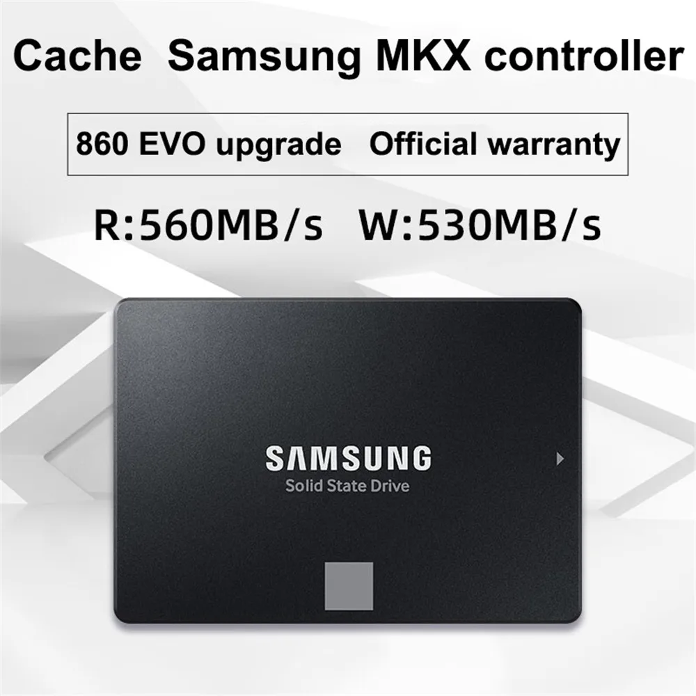 ذاكرة تخزين USB داخلية صلبة للكمبيوتر المحمول أو الكمبيوتر المكتبي SAMSUNG SSD 870 EVO 500GB 250GB QVO 1TB 2TB 4T 8TB 2.5'' SATA Internal Solid State Drive Storage USB 3.0 For Laptop or Desktop