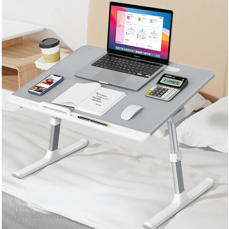 Foldable Computer Table with Lifting Adjustment Writing Desk Leather Desk for Children Laptop Stand Bed Office Study Available