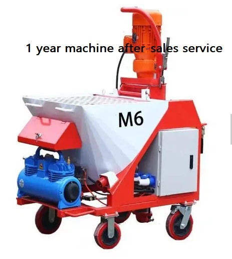 High Quality M6 Automatic Gypsum Plaster Machine Mortar Spray Cement For Manufacturing Plant New Condition Core Motor Engine