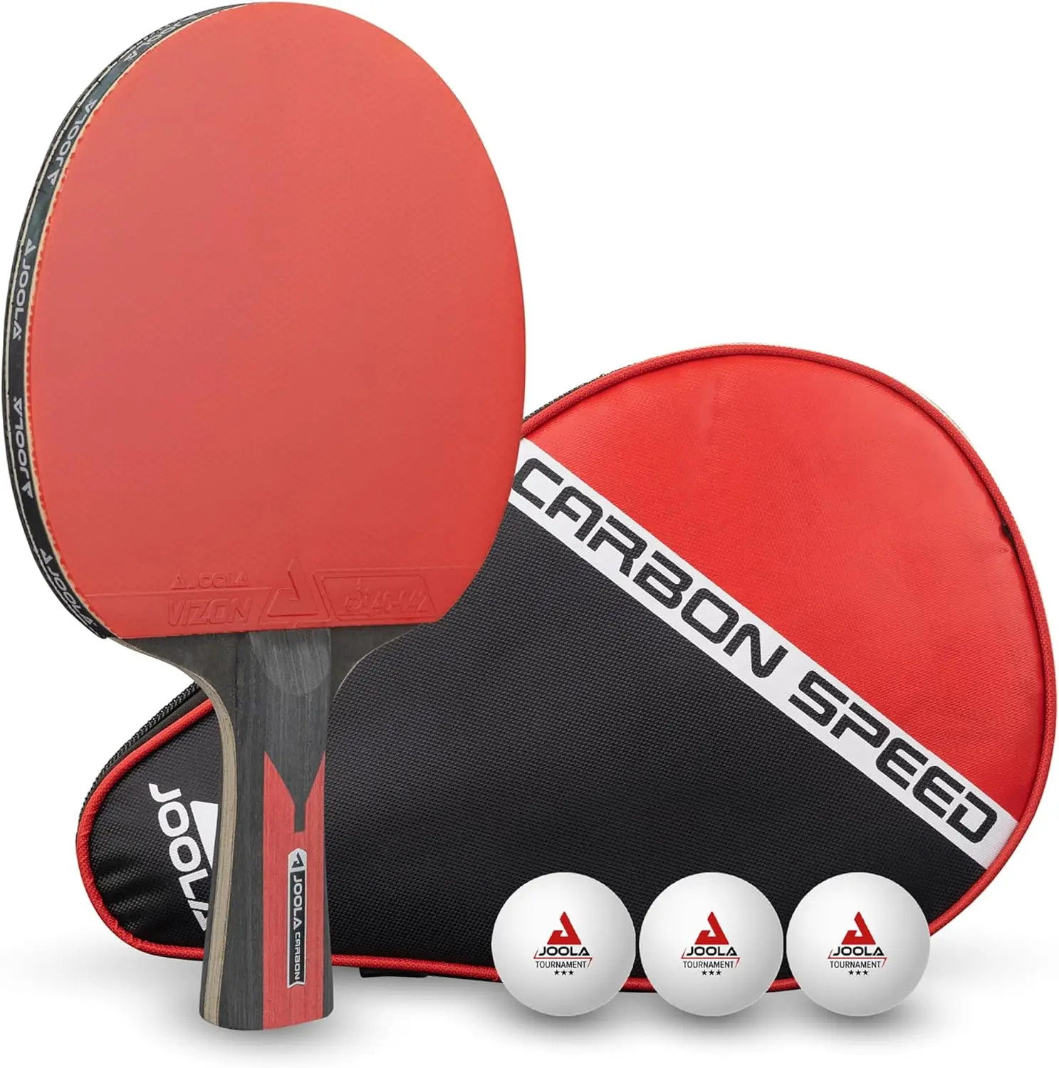 

Professional Table Tennis Paddle with Cover – Carbon Speed Layer, ITTF Approved Rubbers, Ergonomic Comfort Grip – Competition