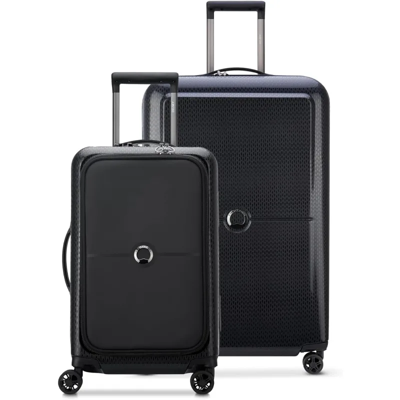 Turenne Hardside Luggage with Spinner Wheels, Black, 2-Piece Set (19/27)