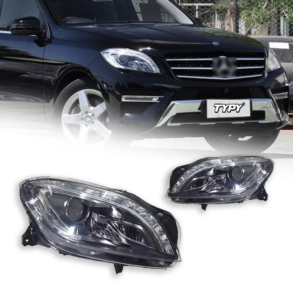 

Новые светодиодные фары, модифицированные полные фары для Benz ML166 2012-2015, указатели поворота, дневные ходовые огни