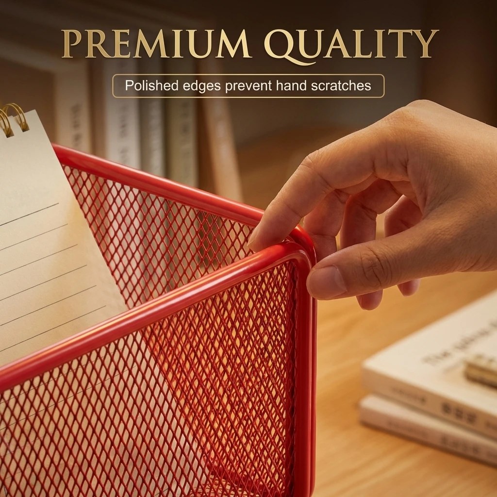 Red Metal Dopamine Storage Rack,No Drilling Installation,Scratch-Free,Wall-Mounted or Desktop Organizer for Home Kitchen