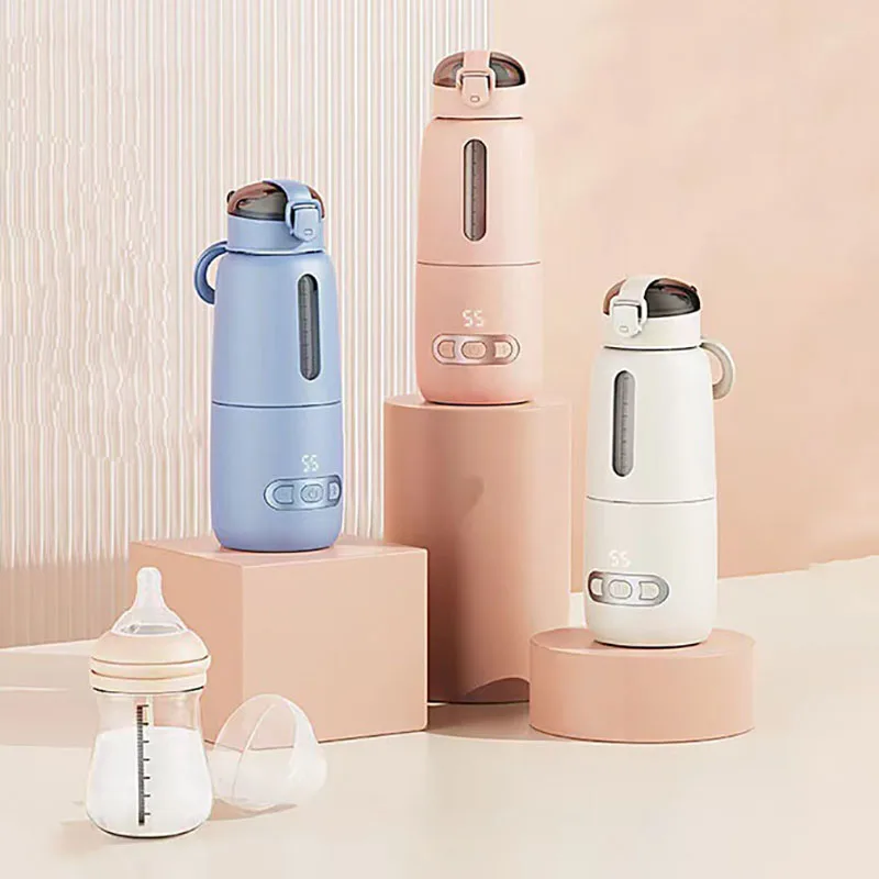 15000mAH 300ML Wireless Portable Electric Kettle USB Recharge Boiling Milk Bottle Baby Water Food Grade Cup Glass 45℃-55℃ Range