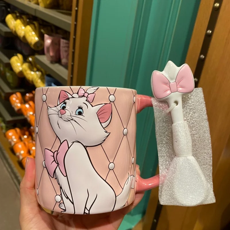 

Эксклюзивная серия Shanghai Disney — очаровательная керамическая чашка Marie Cat с рисунком котенка и ложкой, сувенирная кружка