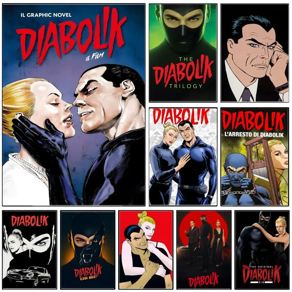 Comic D-DiabolikS Poster Self-adhesive Art Waterproof Paper Sticker Coffee House Bar Room Wall Decor